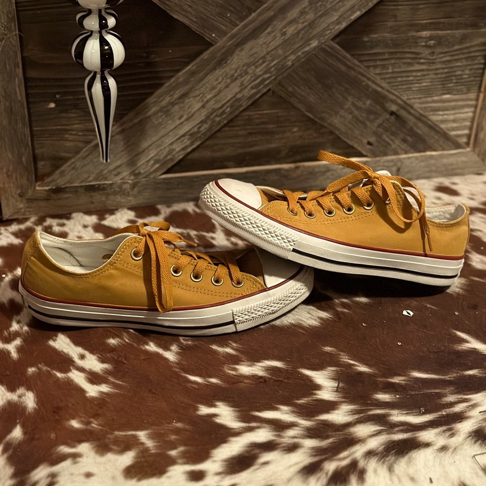Converse mustard yellow shoes